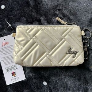 Lug Metro XL ID Pouch, Metallic Champagne , NWT